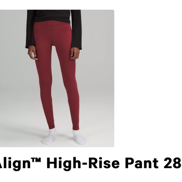 Lululemon Align 28” Leggings in Wine size 12 - Picture 10 of 10